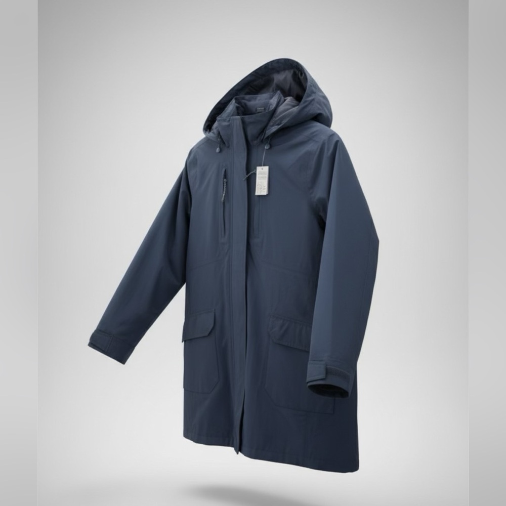 Lands’ End Squall Waterproof Raincoat Radiant Navy XL